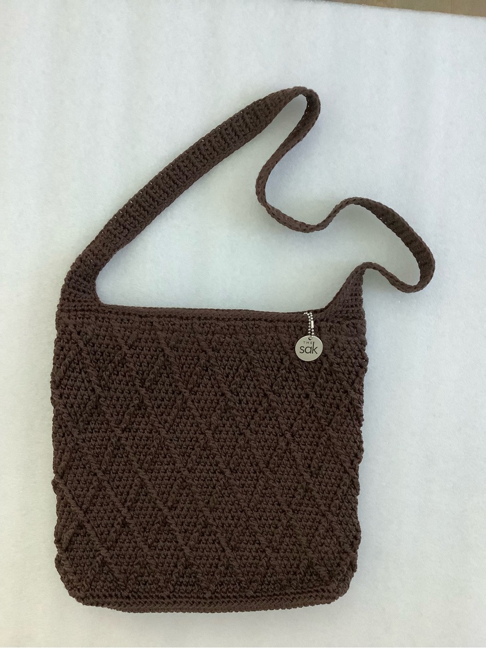 The Sak Brown Crochet Crossbody Bag